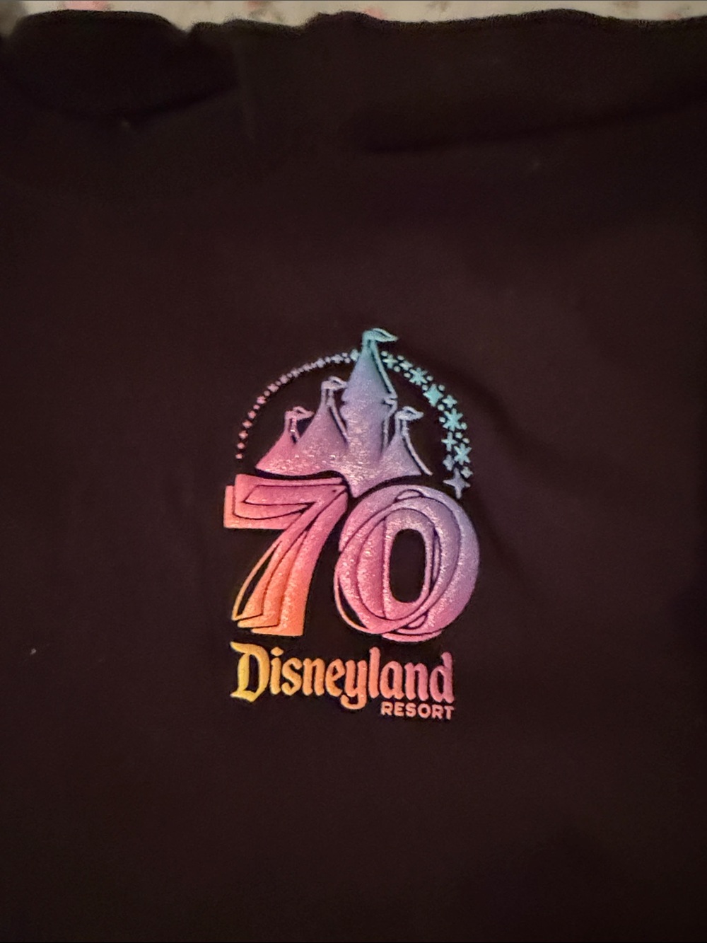 Disney Disneyland Resort 70th Anniversary Long Sleeve in Black & Pink - Picture 9 of 9